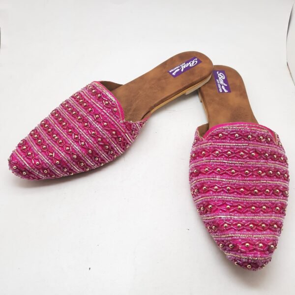 Pink Pointed Toe Sandals With Embellished - Image 2